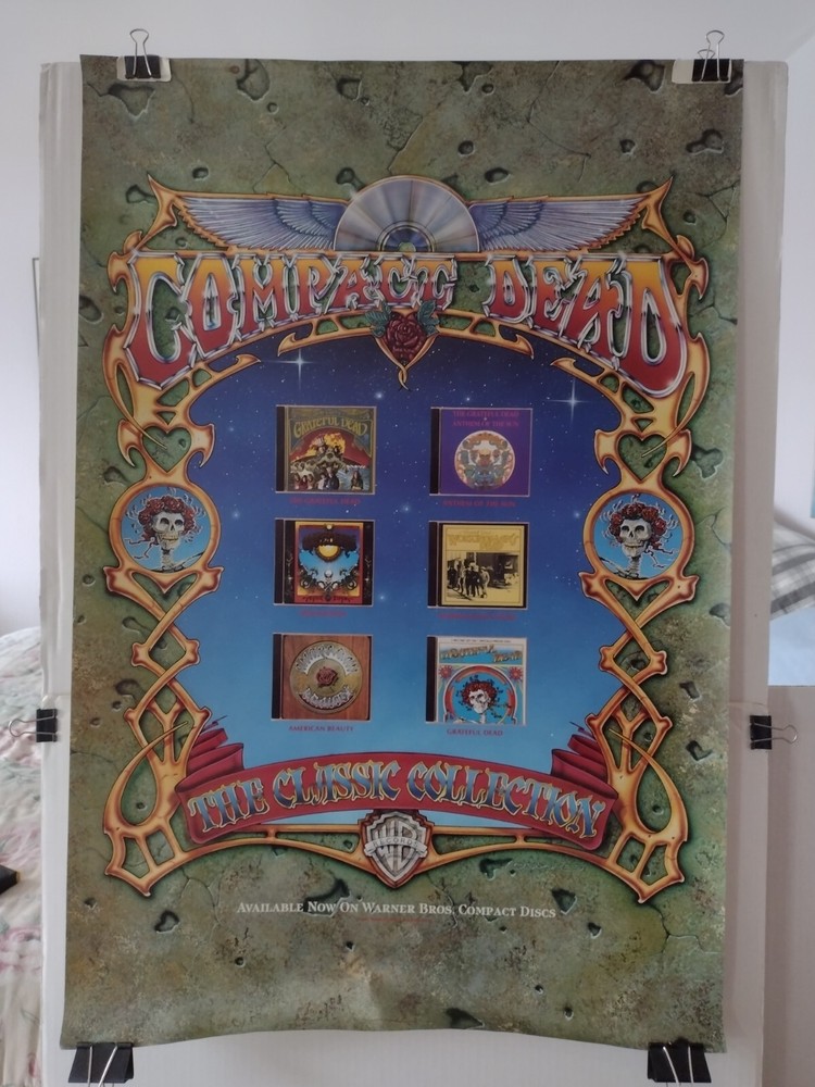 GRATEFUL DEAD CD Collection ORIGINAL Promo Poster 1987
