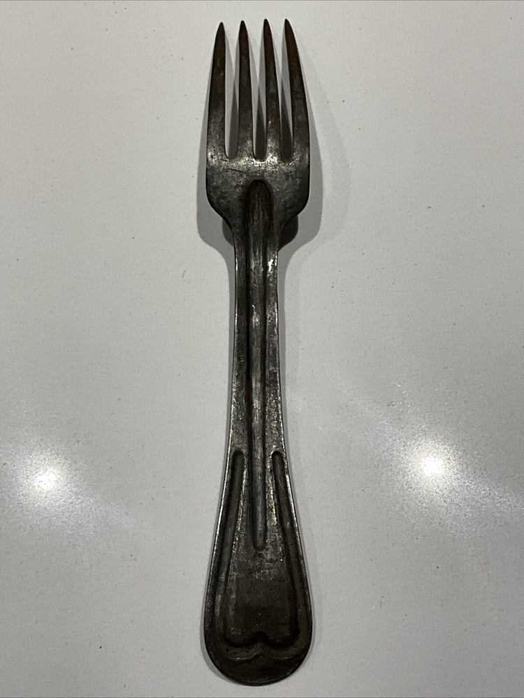 Original WWI U.S. Army Mess Kit Fork Stamp WE on Back