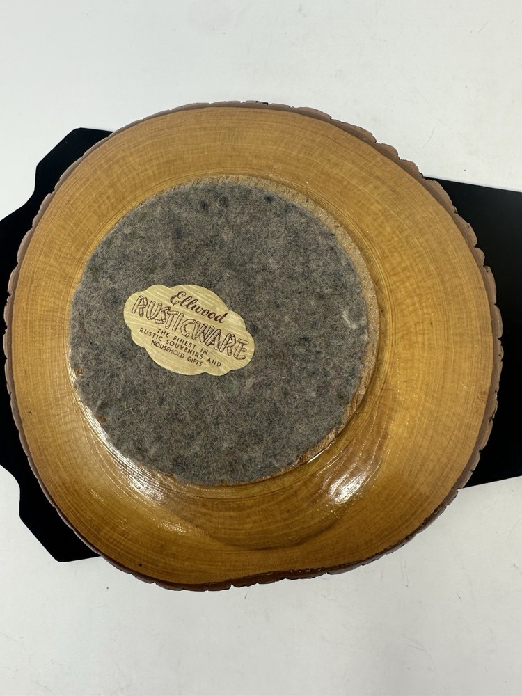 VTG Ellwood Rusticware Nutcracker Tree Bowl