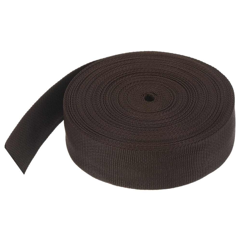 Lightweight Polypropylene Webbing Strap 2" 25 Yard Band Coffee