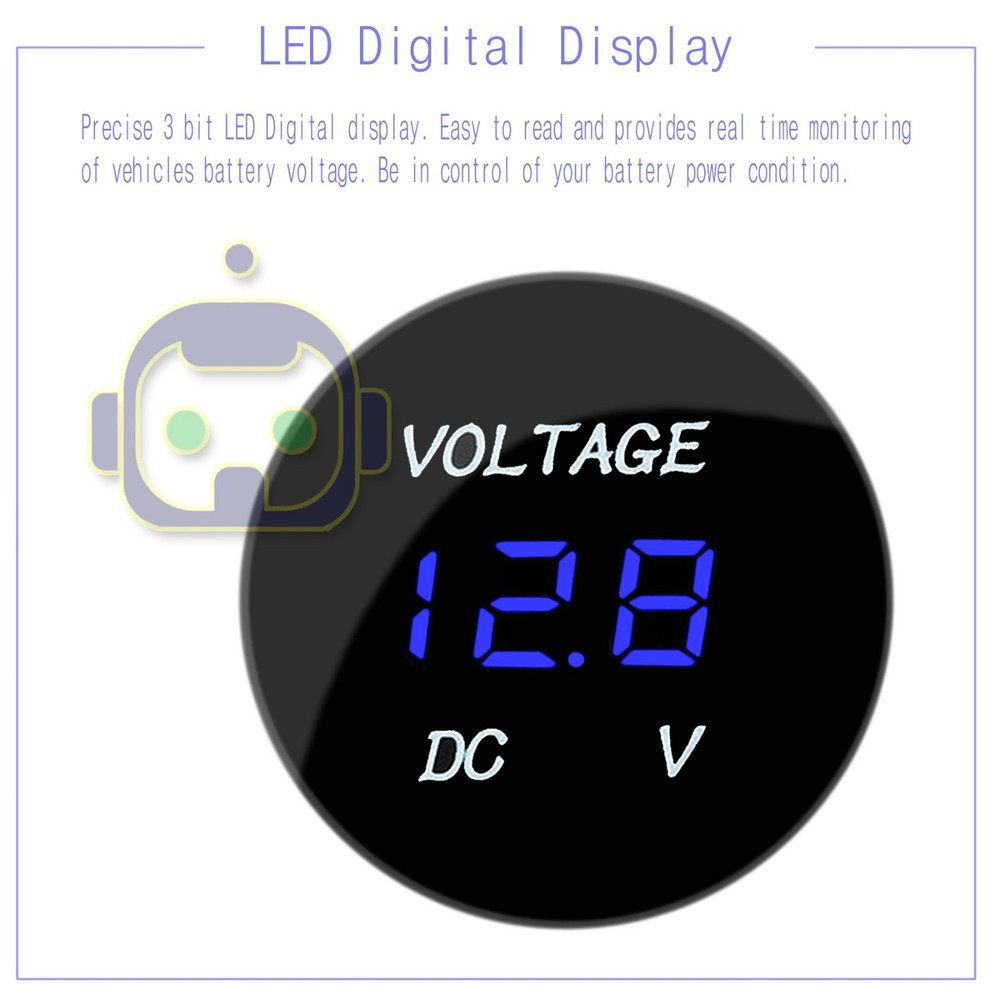 DC 12V-24V RED LED Panel Digital Voltage Meter Display Voltmeter Car Motorcycle