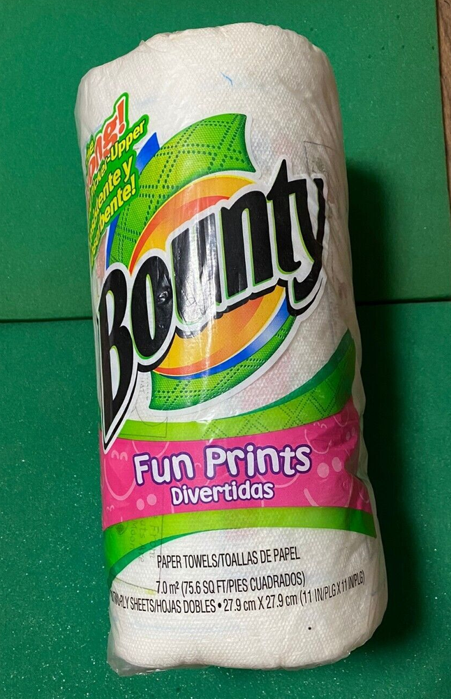 Bounty 90-Sheet Roll Fun Prints-PEANUTS/SNOOPY-Original Sealed/Never Used