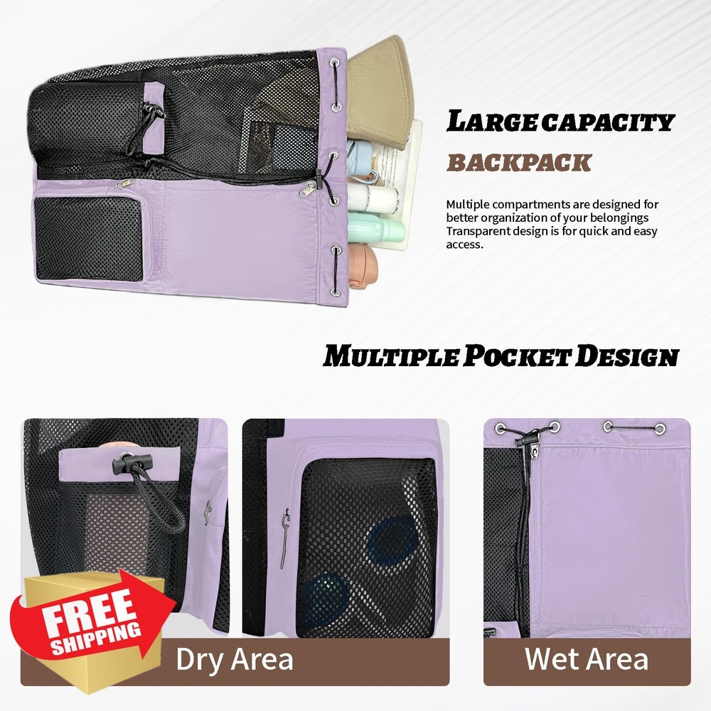 YUHAN PRETTY Beach Backpack Wet Pocket Mesh