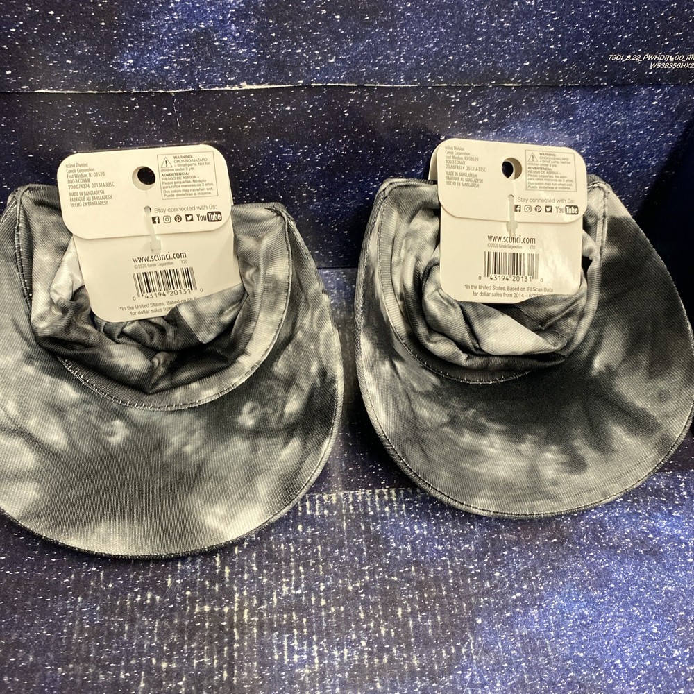 2 X Scunci Everyday & Active Ultra Comfy Super Stretch Visor Cap, Assorted