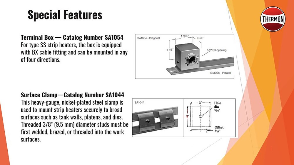 Caloritech™ SS Strip Heater, Component Heater, 240V, 1000 Watts, 30.25" L, 1200F