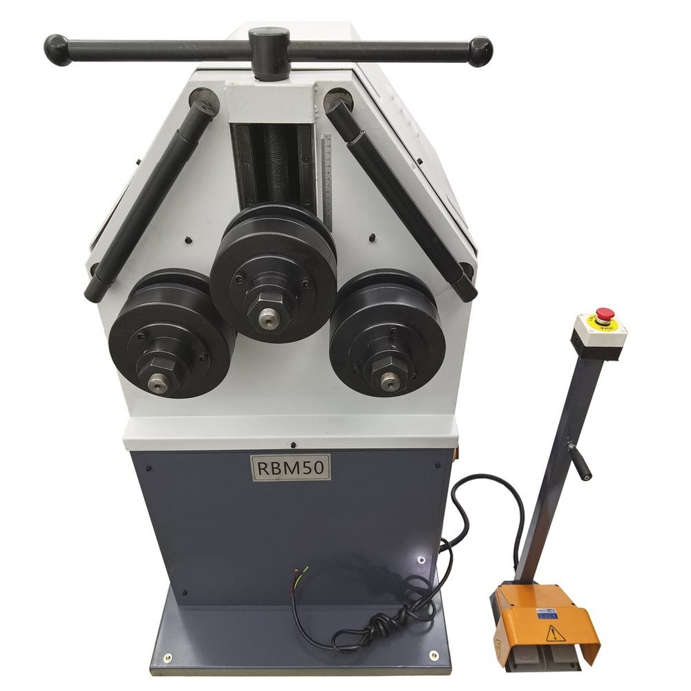 Vertical 220V Type 50 Electric Three-Roller Round Bending Machine Roll Bender