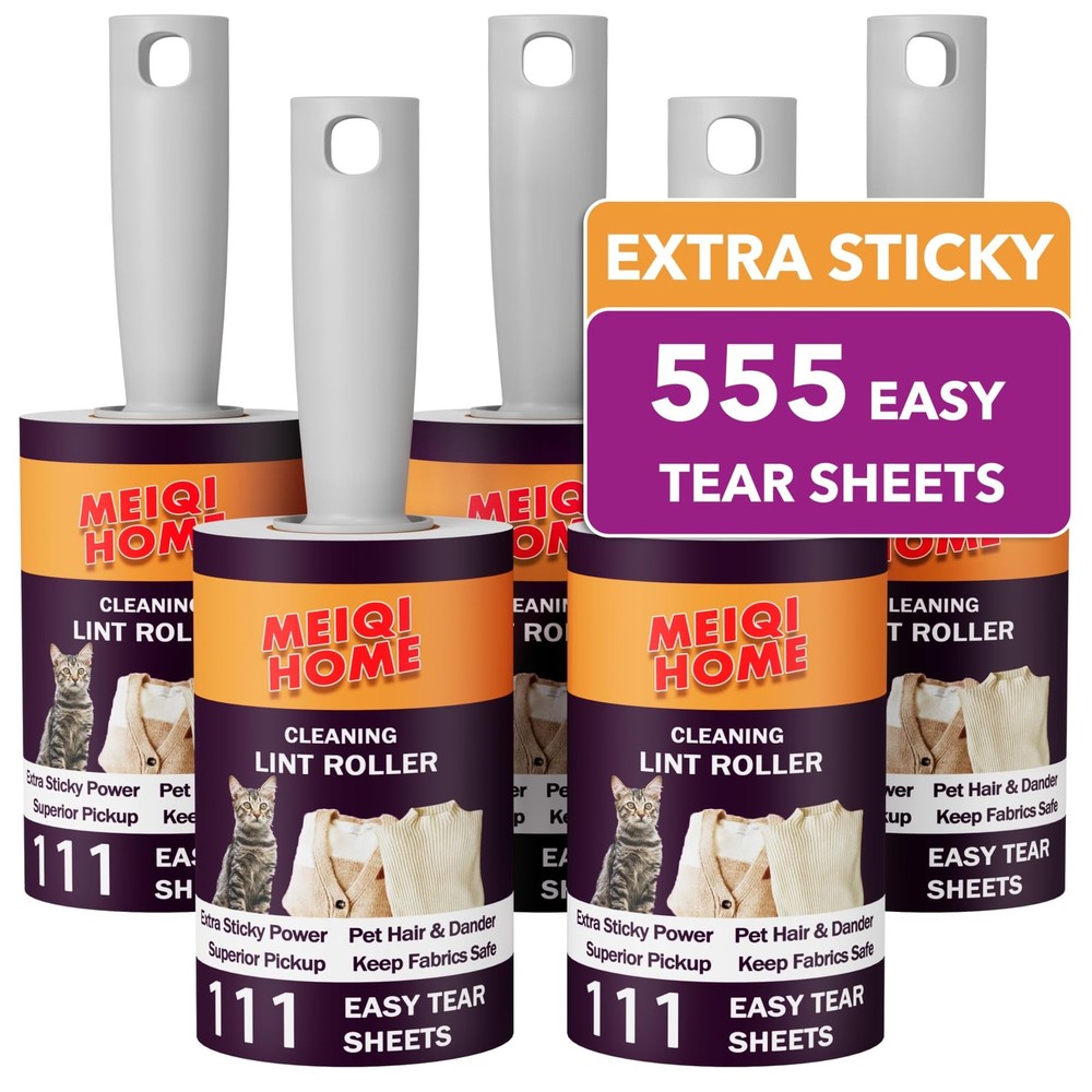 Lint Rollers for Pet Hair Extra Sticky 555 Sheets Mega Value Set Lint Roller
