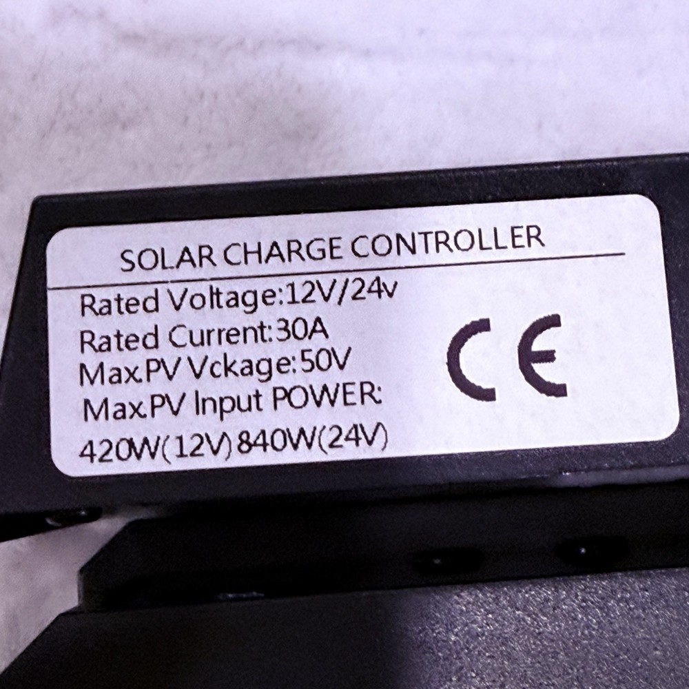 2 -30A 12V/24V Solar Panel Battery Charge Controller LCD Auto Regulator Dual USB