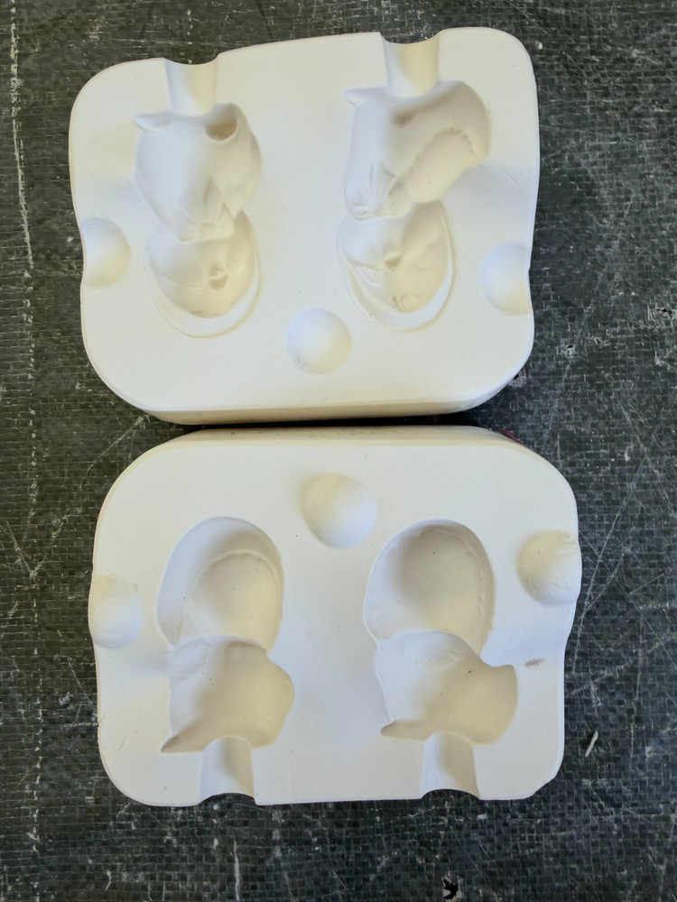 VINTAGE KIMPLE CERAMIC MOLD #792 TWO CHICKS