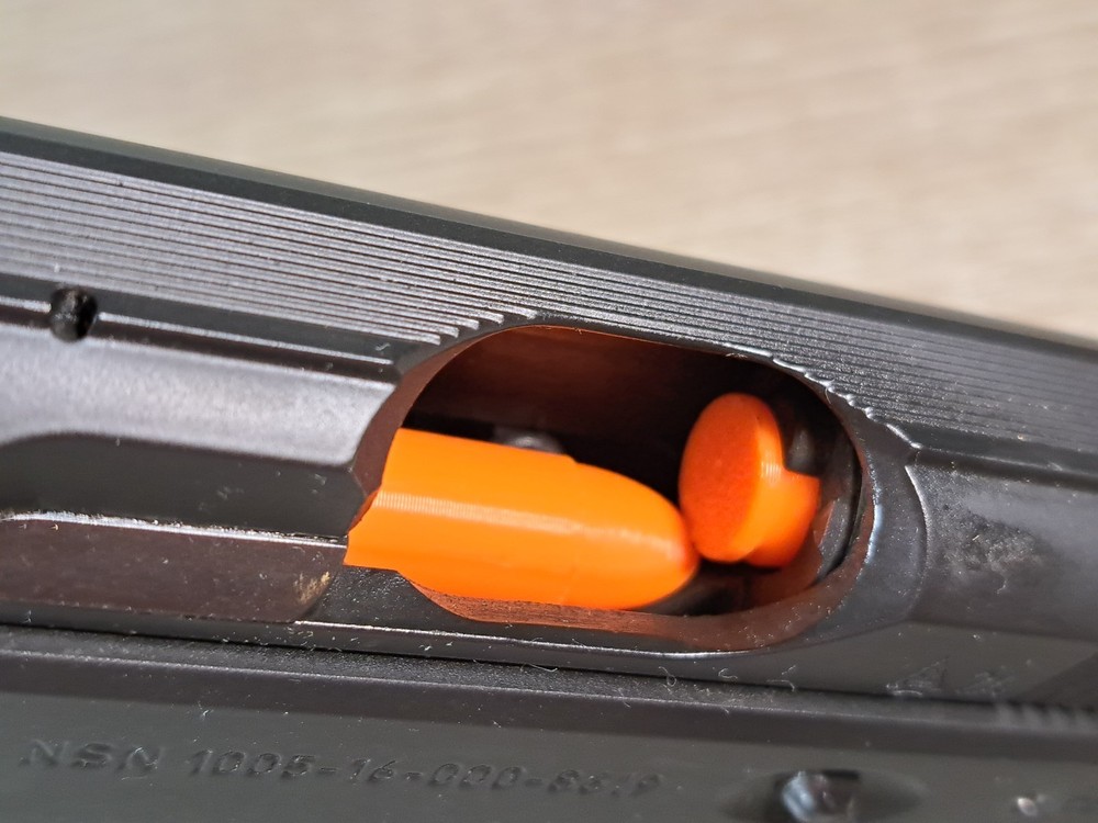 9mm Dummy Rounds, Snap Caps | Training | Dry Fire | 100% Solid Infill | 25 Pack