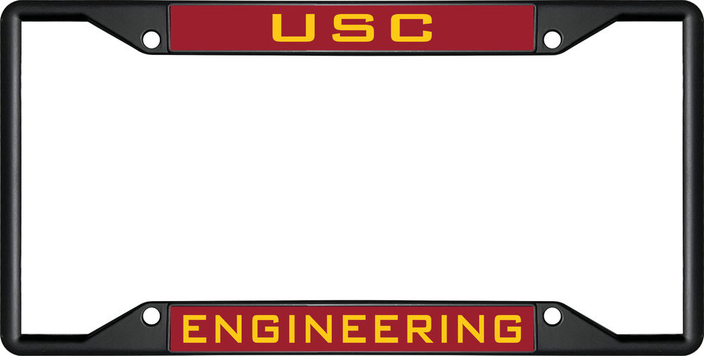 USC ENGINEERING Black License Plate Frame