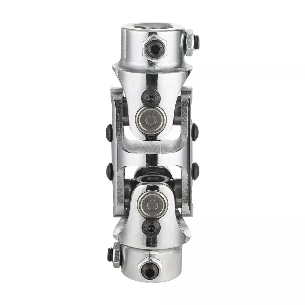3/4" DD X 3/4" DD Double Universal Steering Chrome New U-Joint Shaft