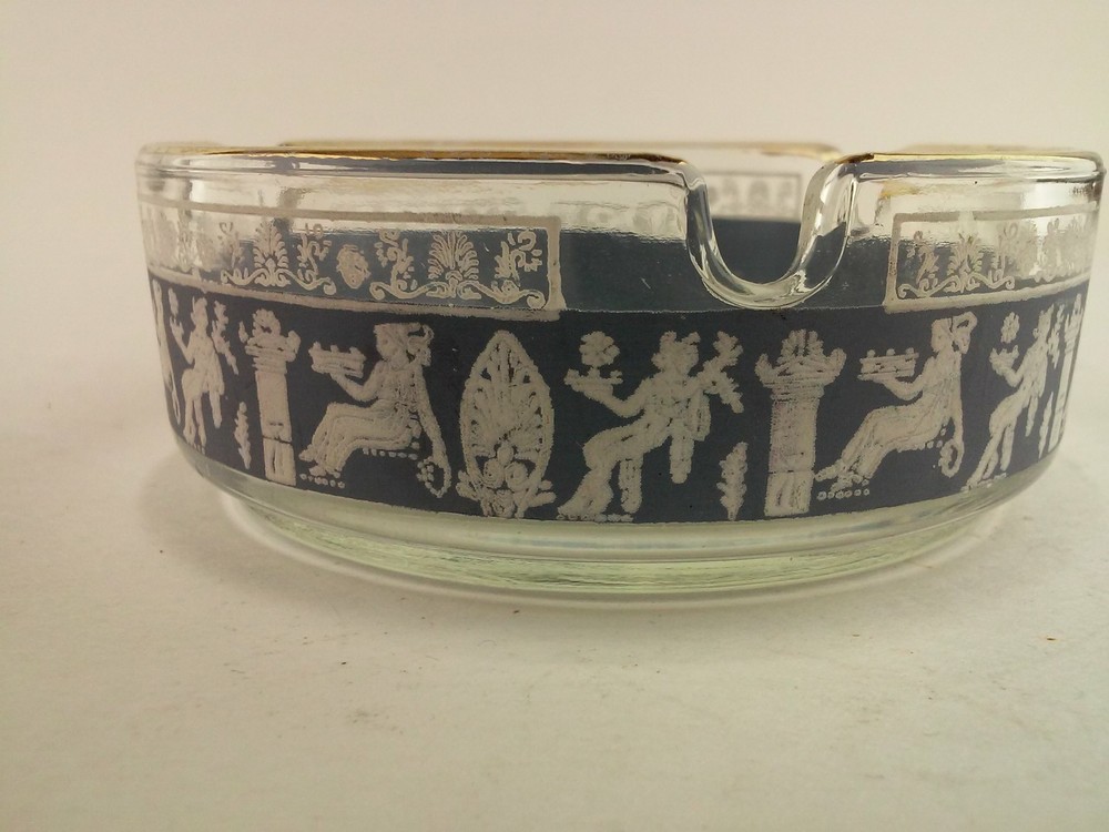 Glass Decorative Ash Tray 3.25-Inch Diameter