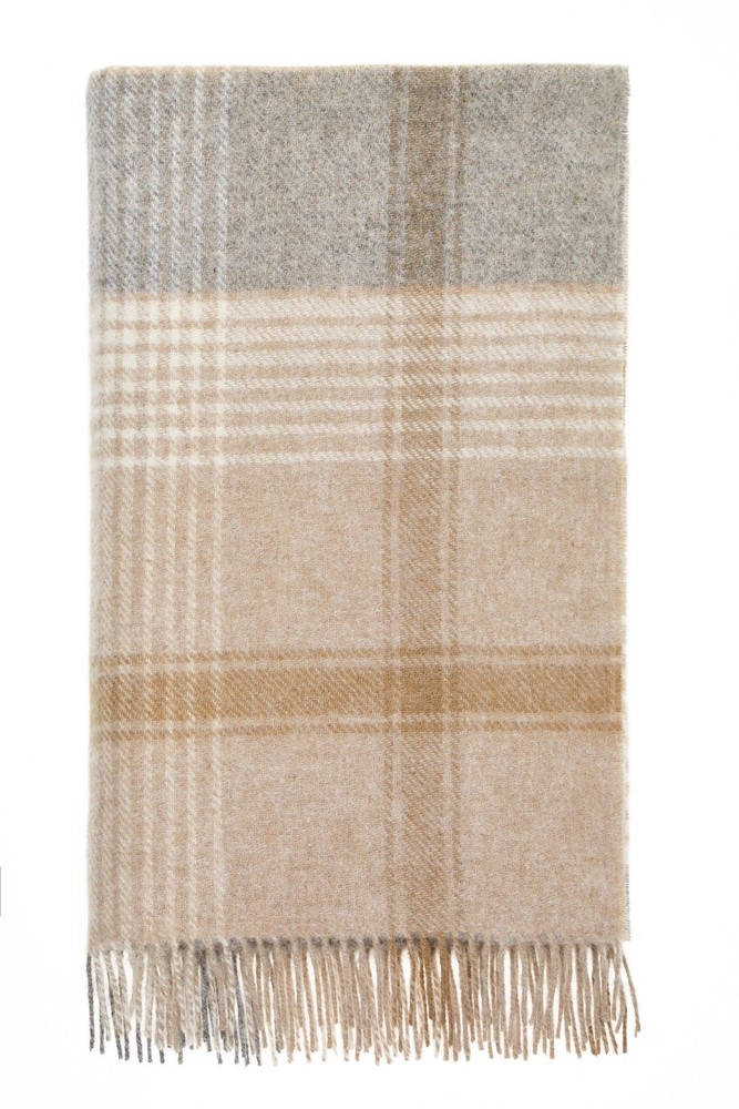 Classic Check Collection - 100% British Wool Throw - Made in England