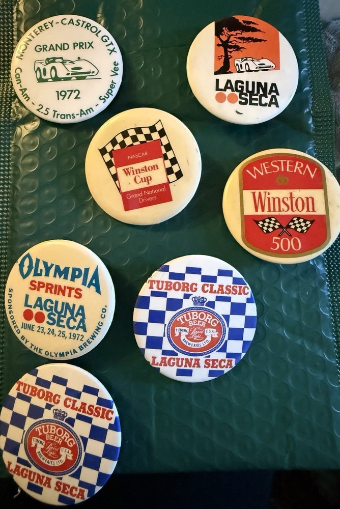 Huge Collection Pinback Buttons: Protest, Car Races, Community, Rock