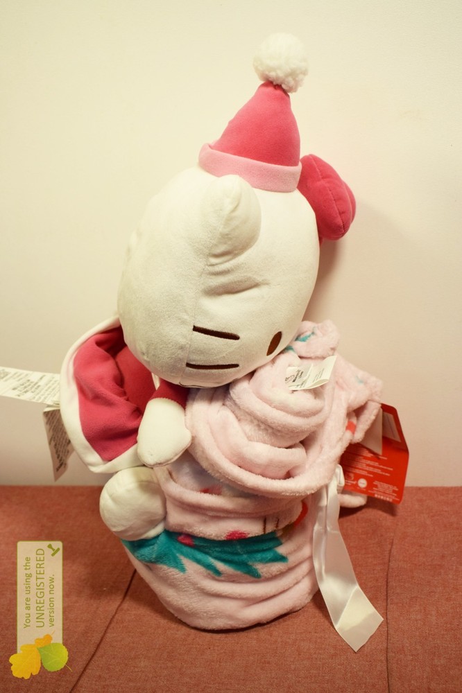 Hello Kitty Pillow Plush and Throw Blanket
