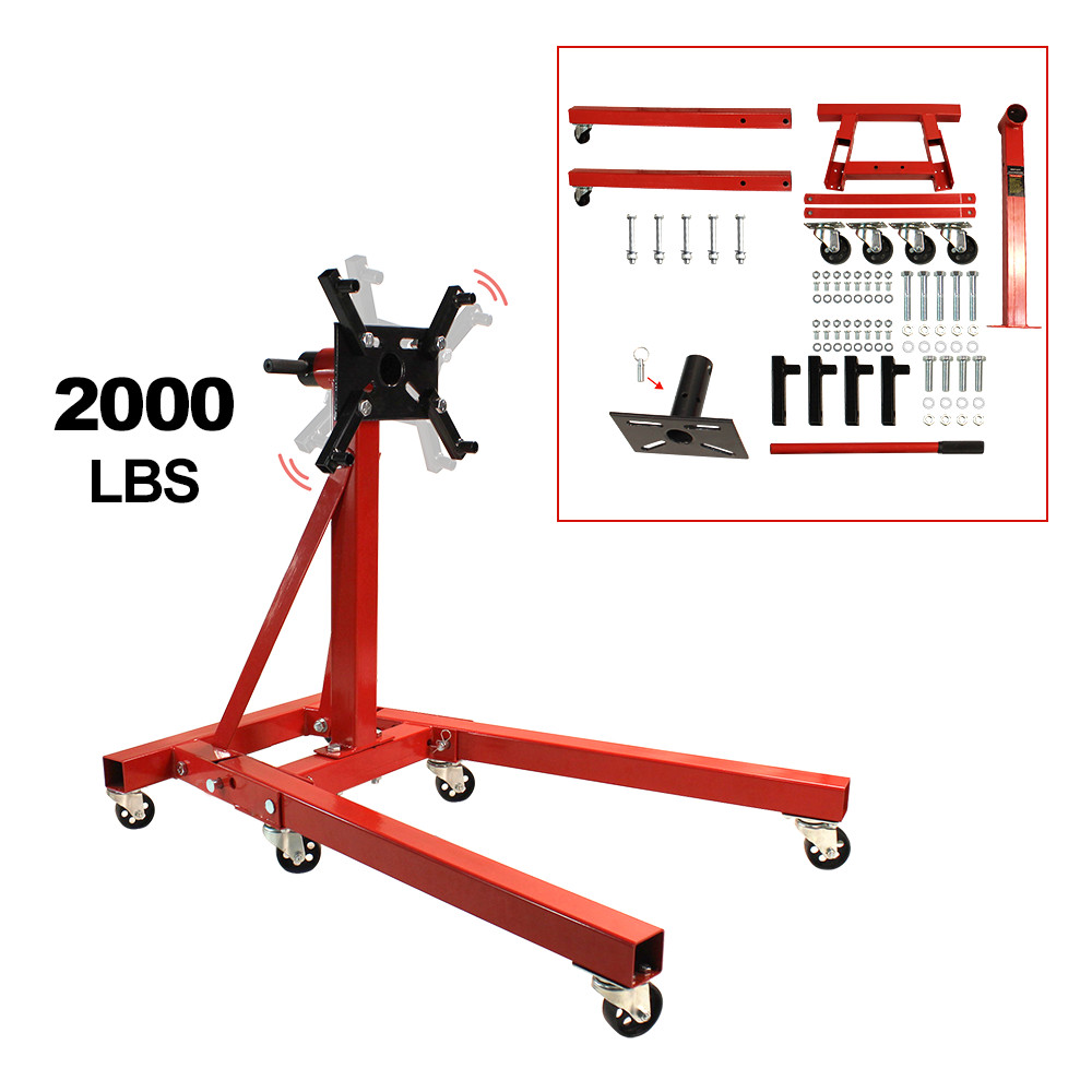 2000 LBS Folding Engine StandVehicle Engine BlockStand 360Degree Head
