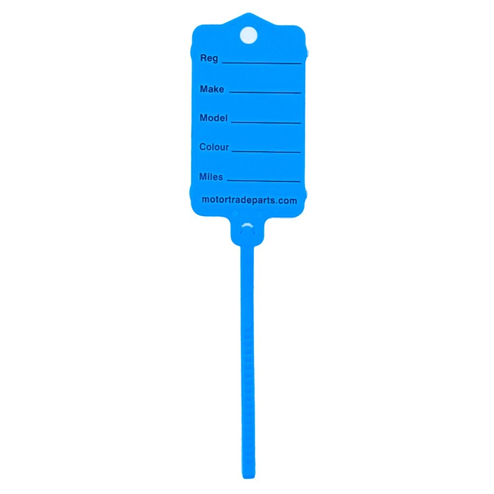 Car Van key Tags x 1000 Self Locking Fastening - Blue