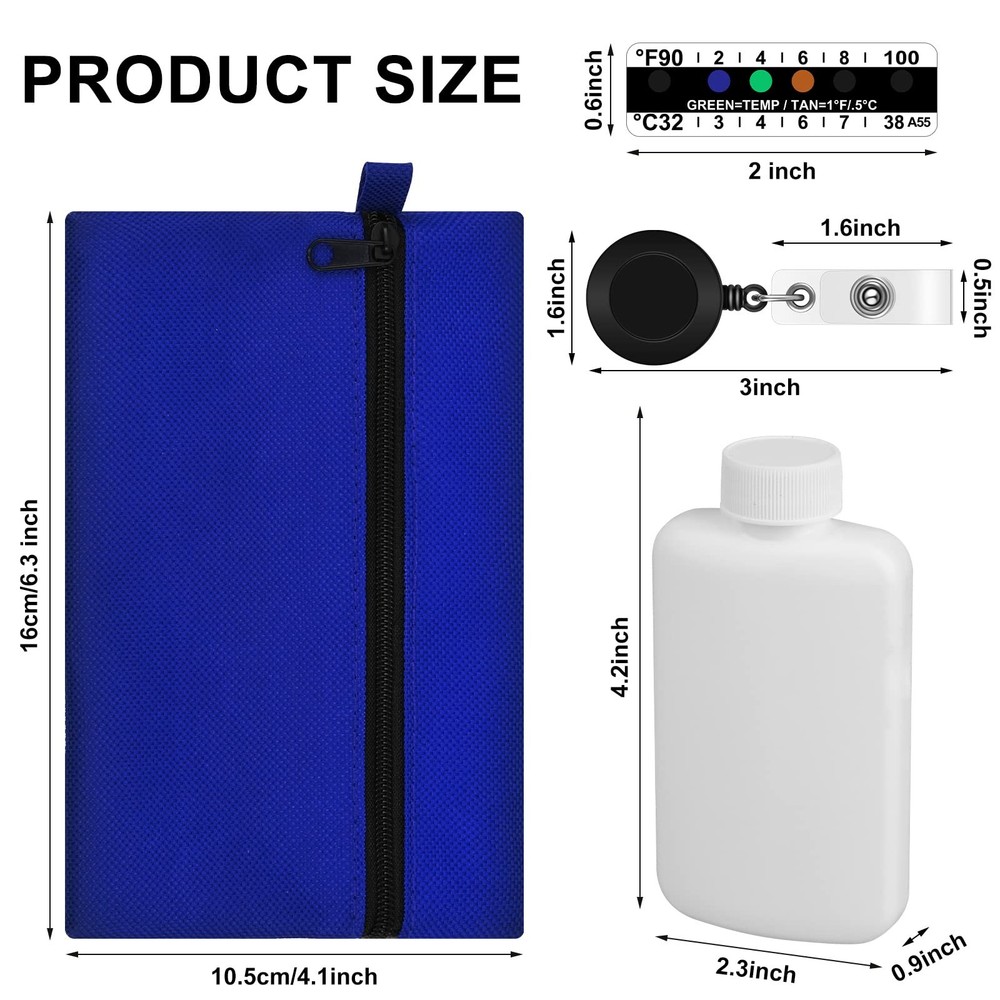 14 Pcs Urine Test Complete Kit 2 Portable Empty Bottles 10 Adhesive...