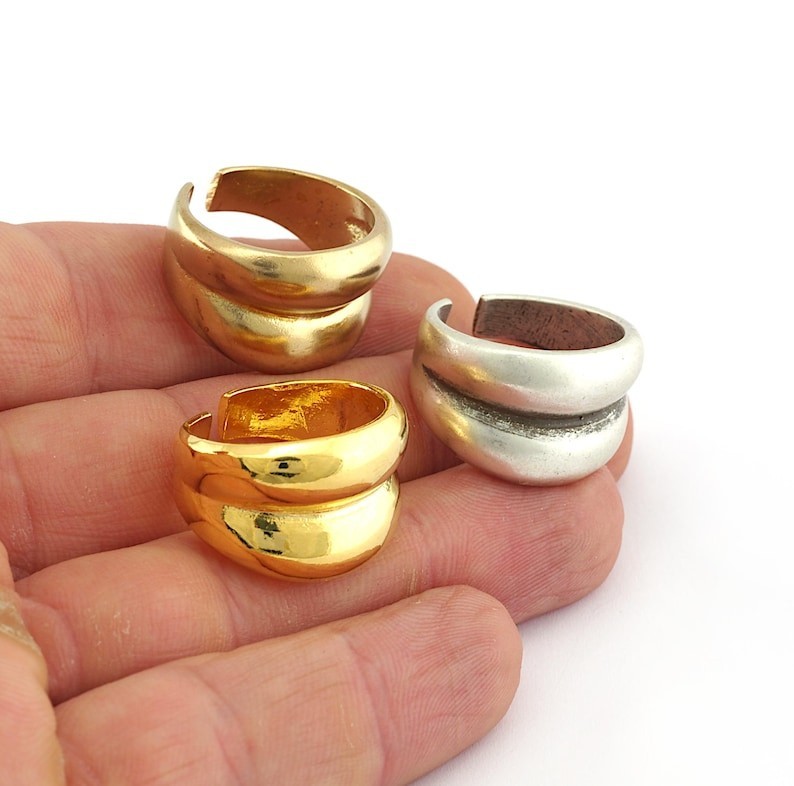 Adjustable Brass Ring (18.75mm 8.5US inner size) 3014