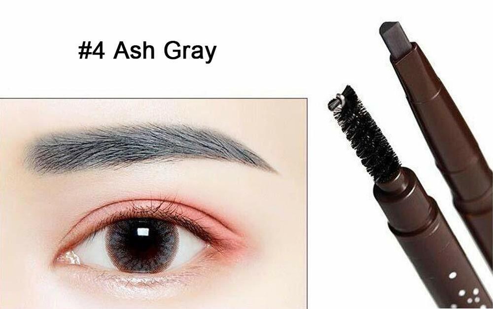 2 Pack Eyebrow Pencil Retractable Slant Tip with Brush Double-end Waterproof US