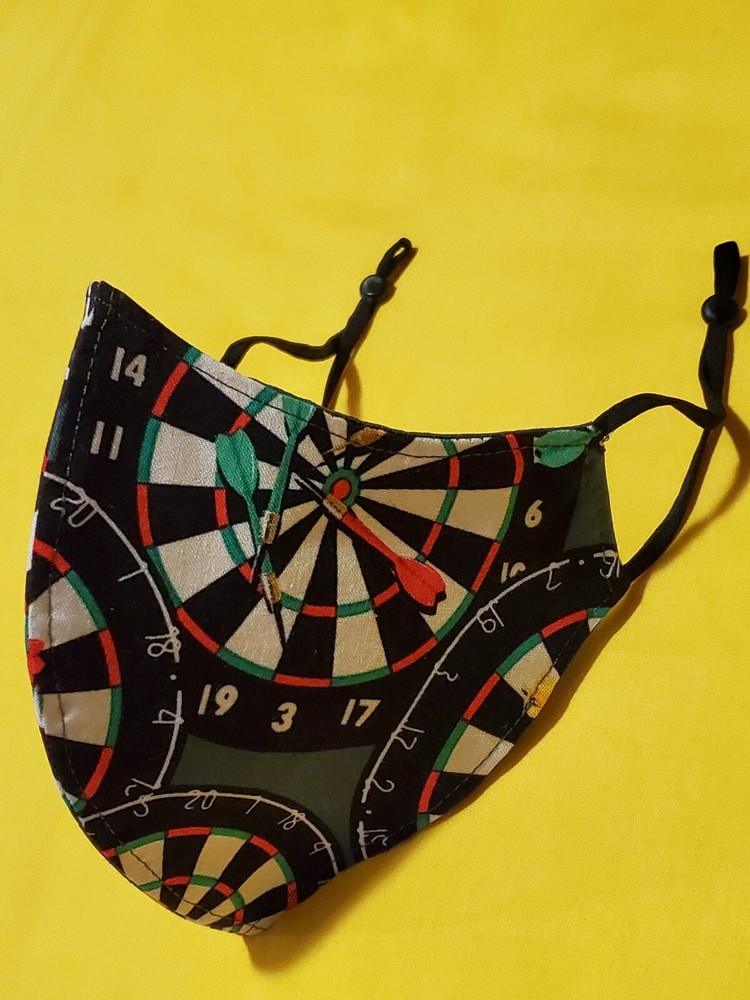 Handmade Darts Adjustable Face Mask