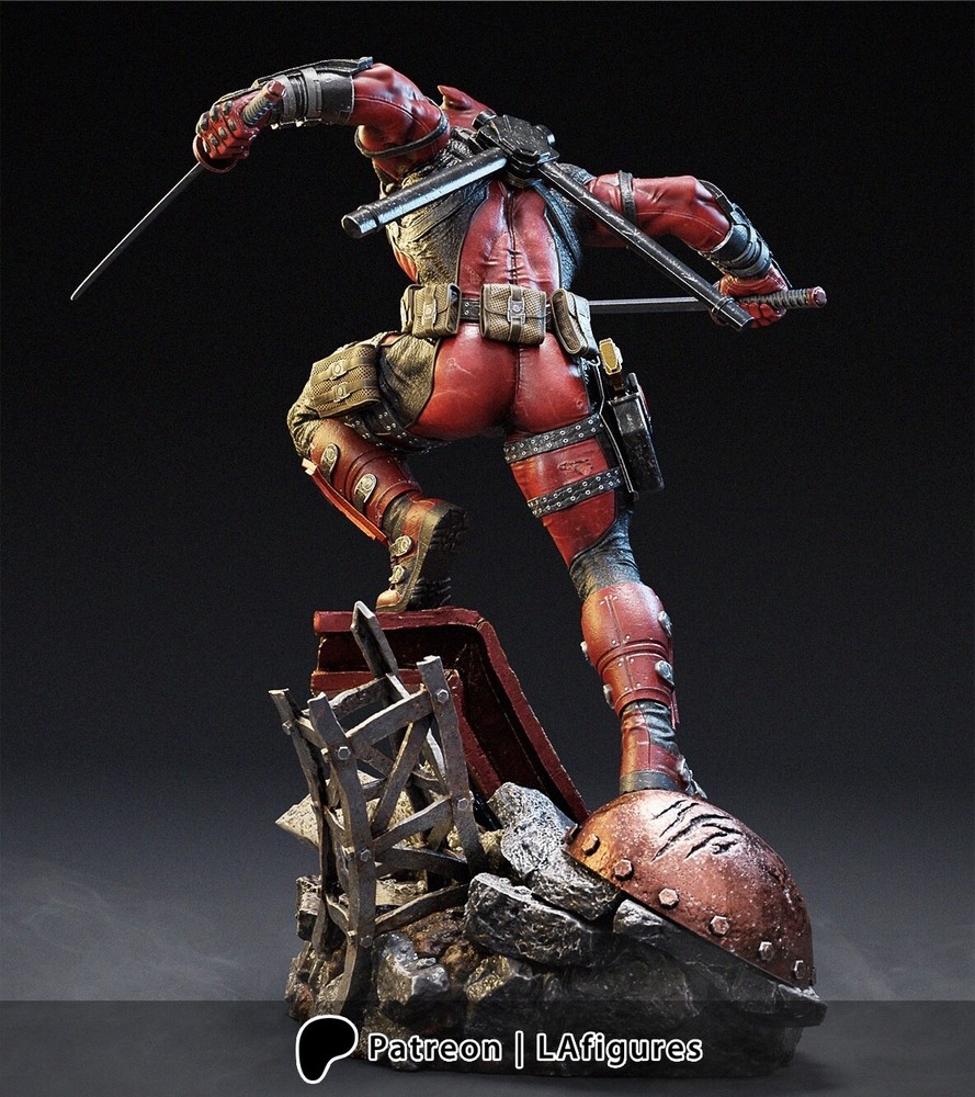 Deadpool resin scale model kit unpainted 3d print