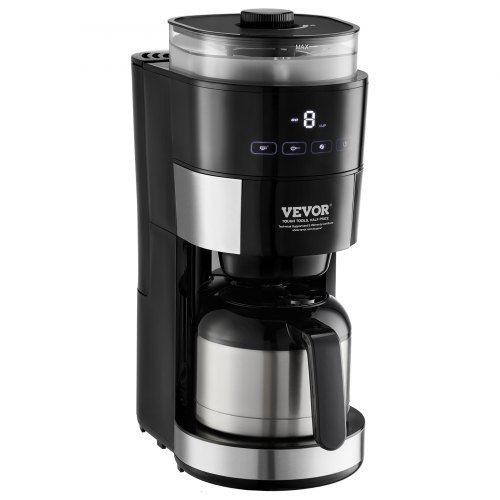 Coffee Maker with Grinder 8 Cup Programmable Coffee Machine Grind and Brew