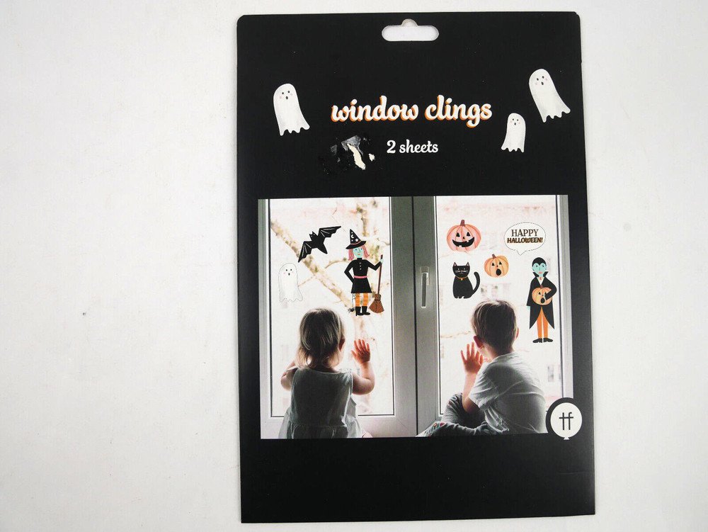 Halloween Window Clings 2 Sheets NEW in Package Window Decorations