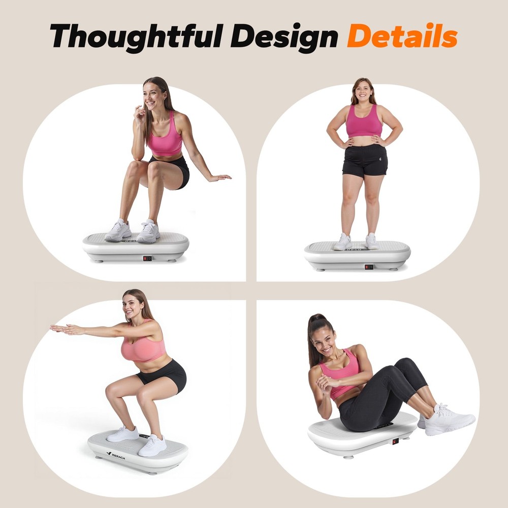 Vibration Plate Trainer Pro - 440 Lb Support, Enhanced Motor, Bluetooth, Silicon