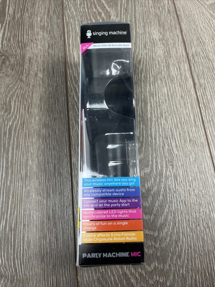 Party Machine Singing Machine Wireless Microphone LED Lights Bluetooth Speaker