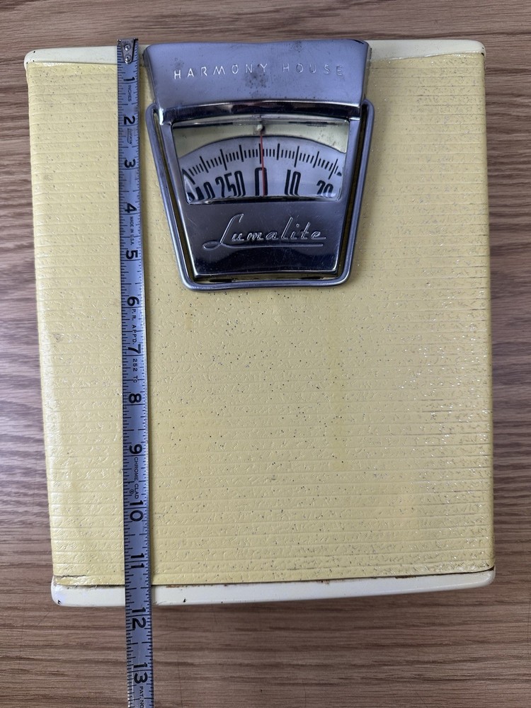 Vintage Harmony House Bathroom Scale Top Handle Yellow - Light Doesn’t Work