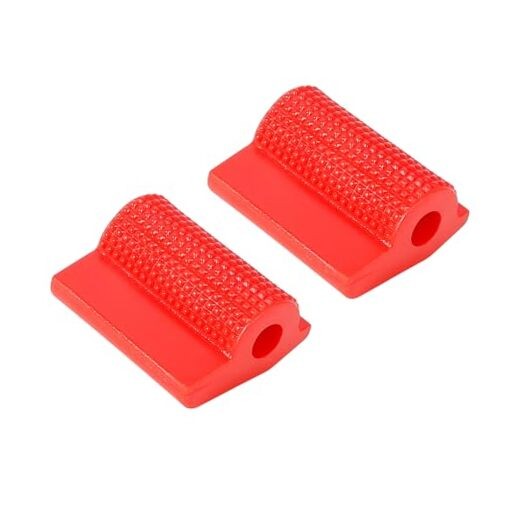 2pcs Universal Red Gear Shift Shifter Case Boot Protector Cover Rubber Pad