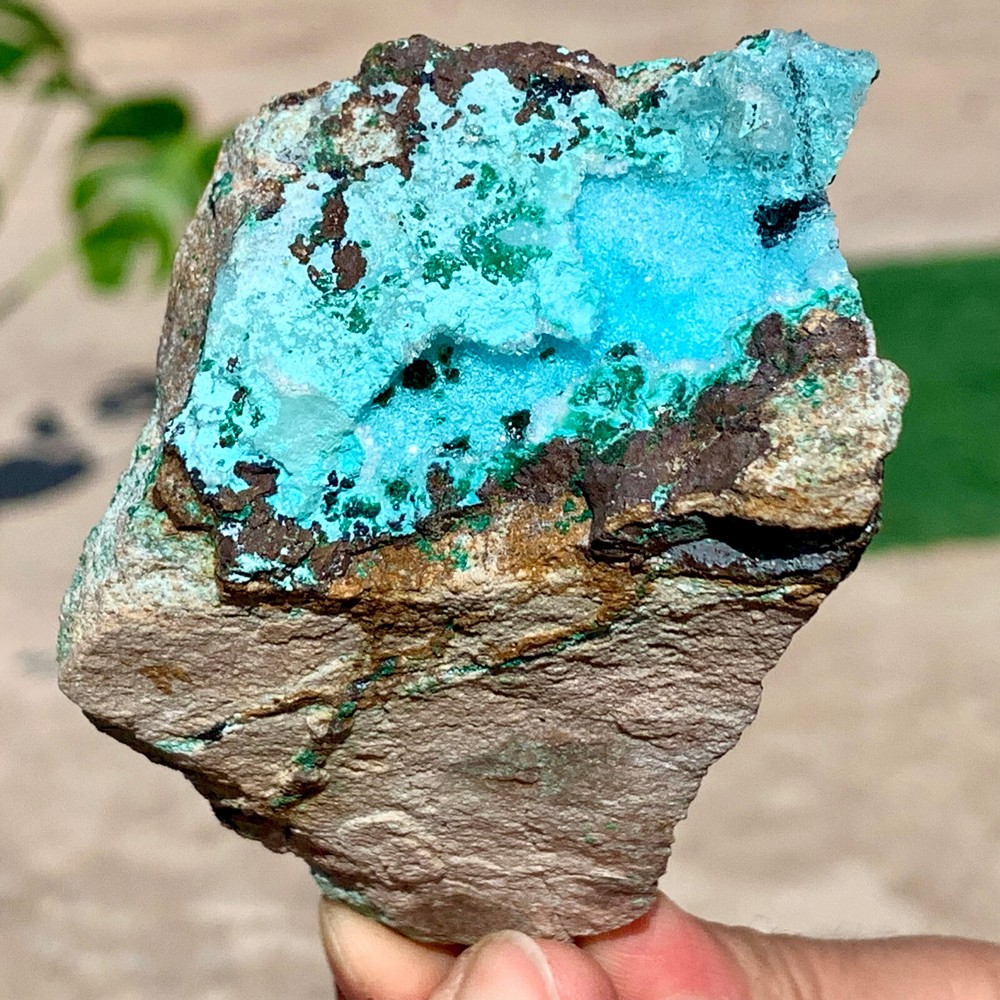226G Natural Gorgeous Druzy Blue Chrysocolla Specimens