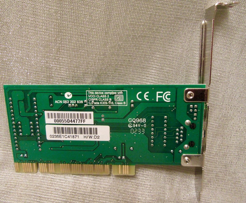 DL10038C PCI Ethernet (network, Lan) Card
