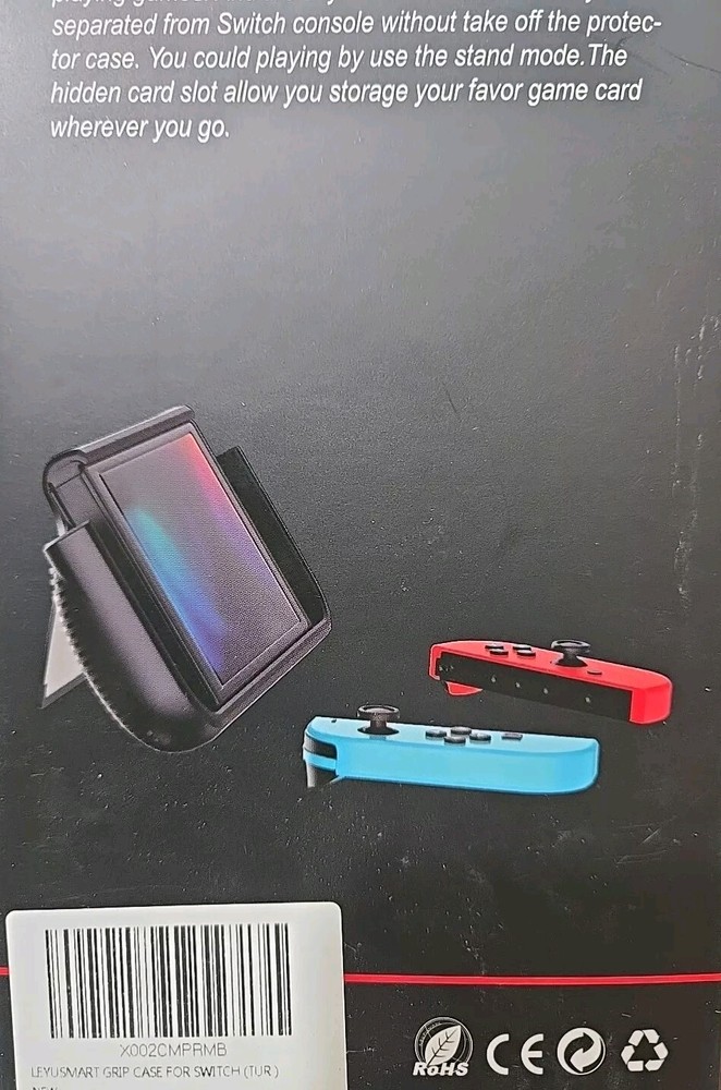 Protective Case for Nintendo Switch, Screen Protector, Anti-Scratch, Thumb Caps
