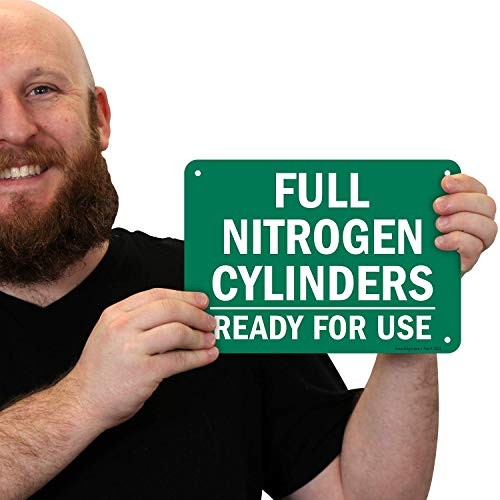 "Full Nitrogen Cylinders, Ready For Use" Sign | 7" x 10" Plastic