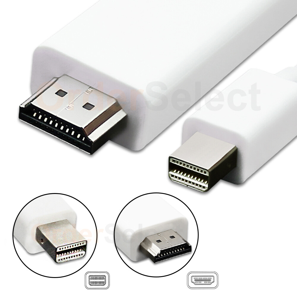 ThunderBolt Mini DisplayPort to HDMI Cable for MacBook Pro Air Surface Pro