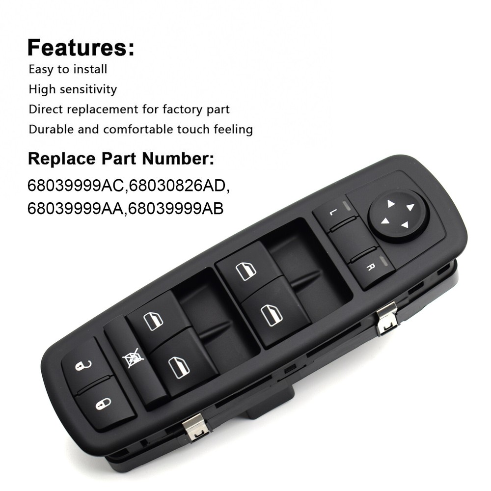 Power Window Master Control Switch For Chrysler Dodge Jeep Front Driver Side