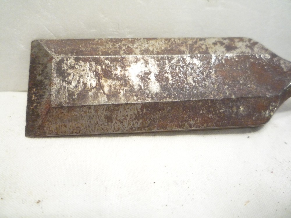 Vintage Craftsman 1" Bevel Edge Chisel - Clear & Blue handle - Nice blade