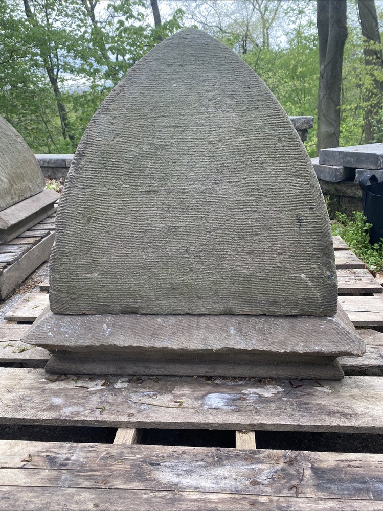 Carved Stone Pier Caps with Bases