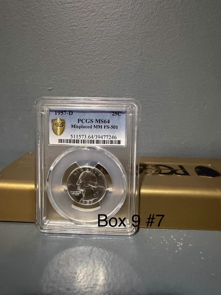 1957-D PCGS MS64 Misplaced MM FS-501