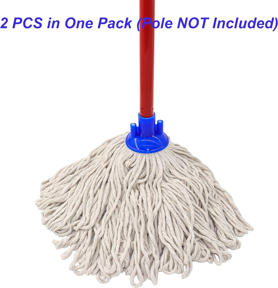 Cotton String Screw on Mop Replacement Head Compatible with All Standard US Thre