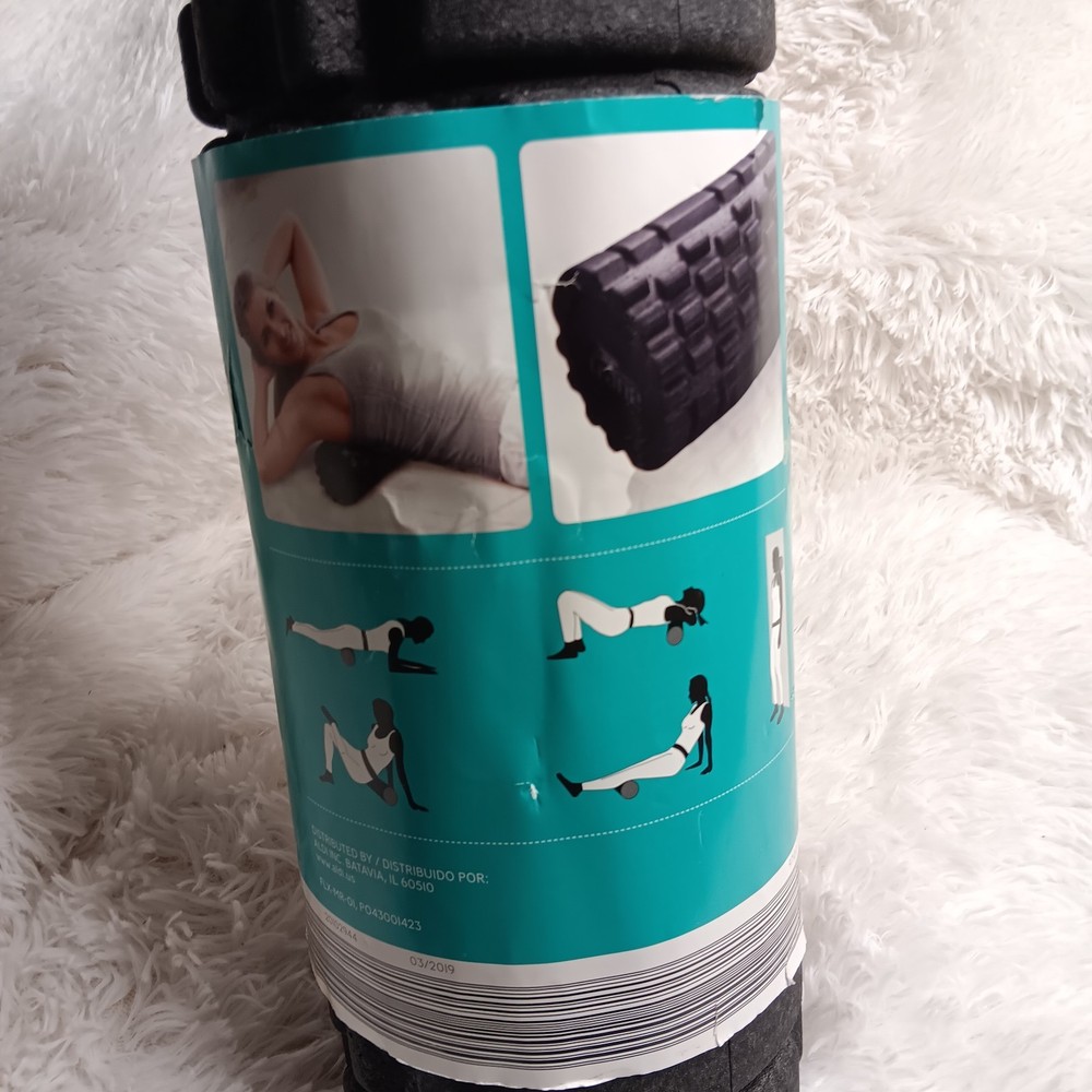 New Crane Black Foam Massage Roller Exercise -5.5" x 13"