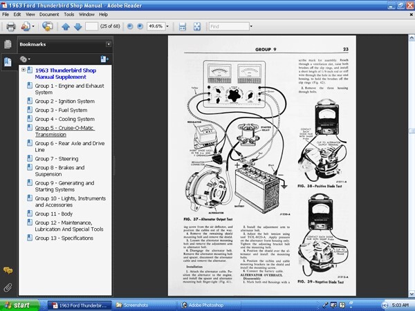 1963 Ford Thunderbird Shop Manual (USB)