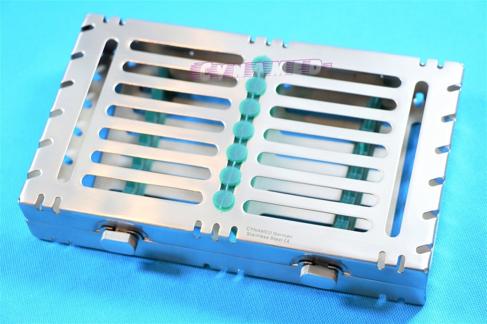 5PCS STERILIZATION CASSETTE FOR 7 INSTRUMENTS GERMAN PREMIUM 2 BUTTON DETACHABLE