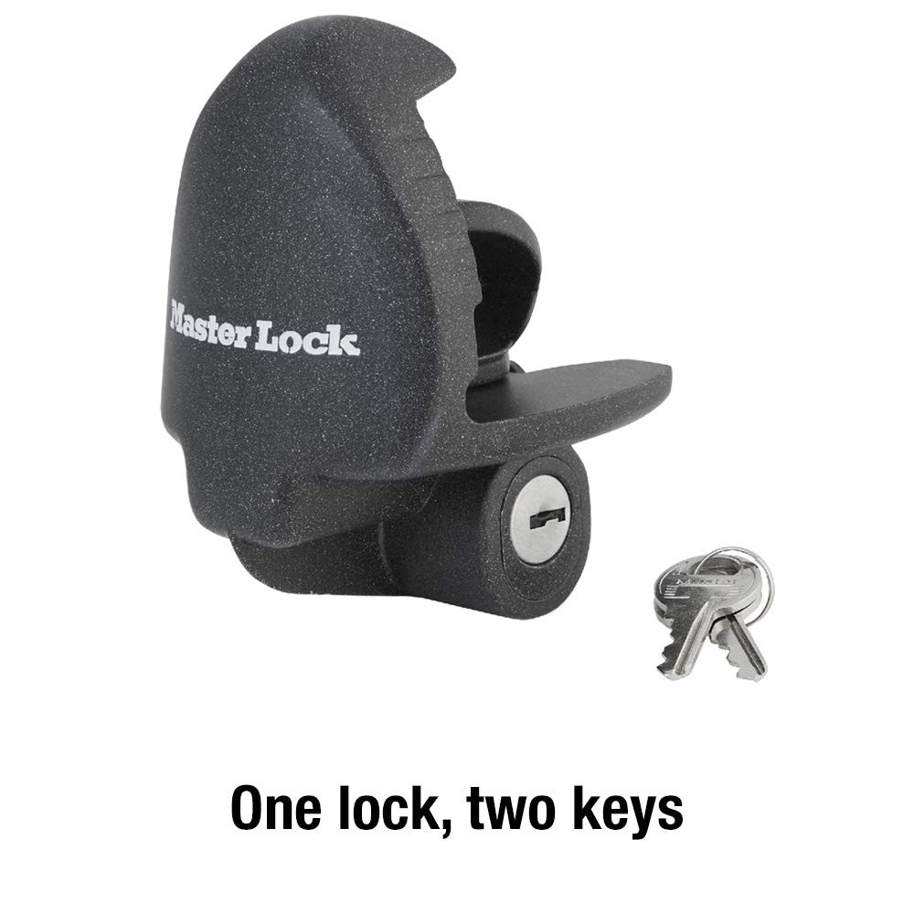 Master Lock Black Universal Size Trailer Hitch Lock, Coupler