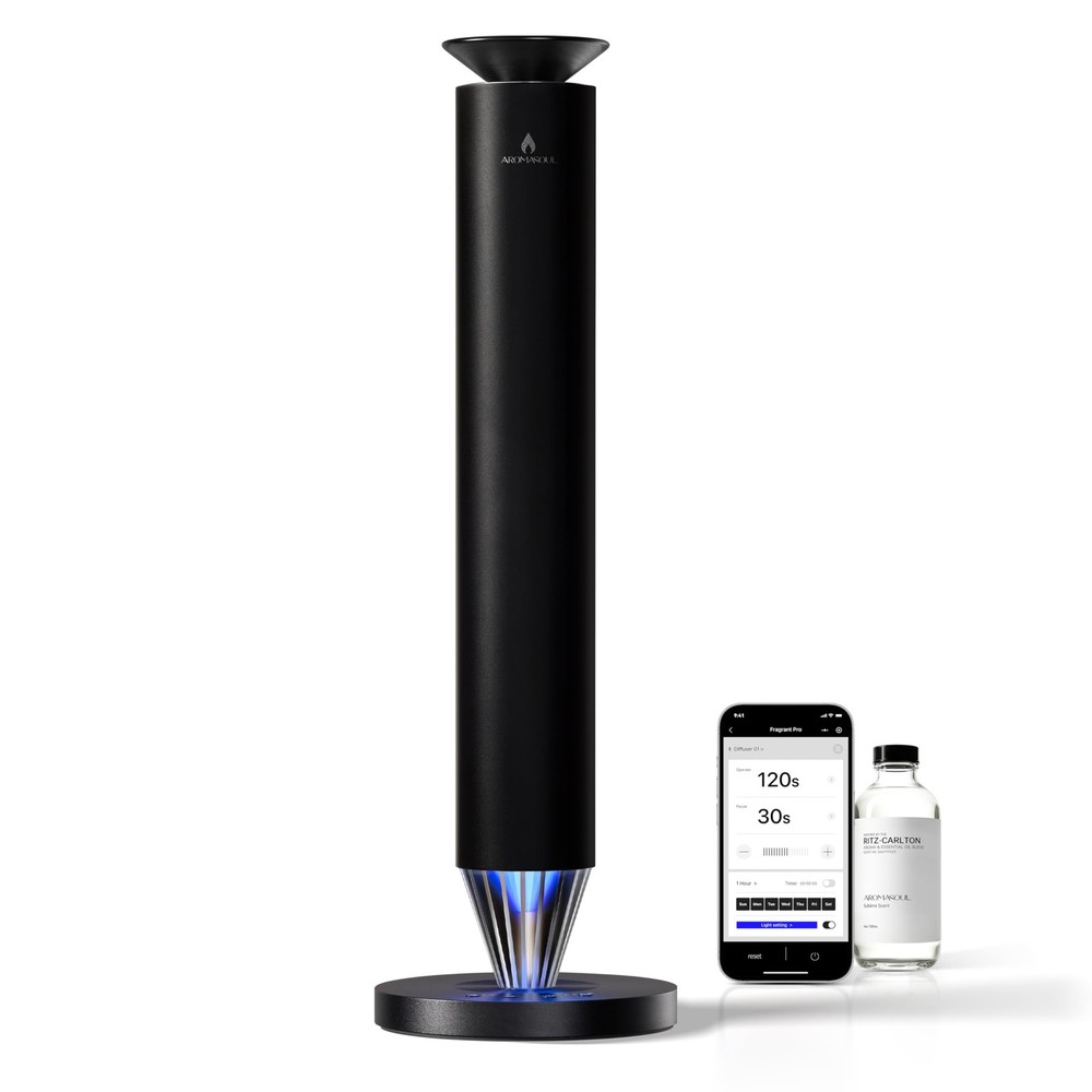 Wireless Rechargeable Hotel Scent Diffuser Starter Kit - 1500 Sq Ft Black