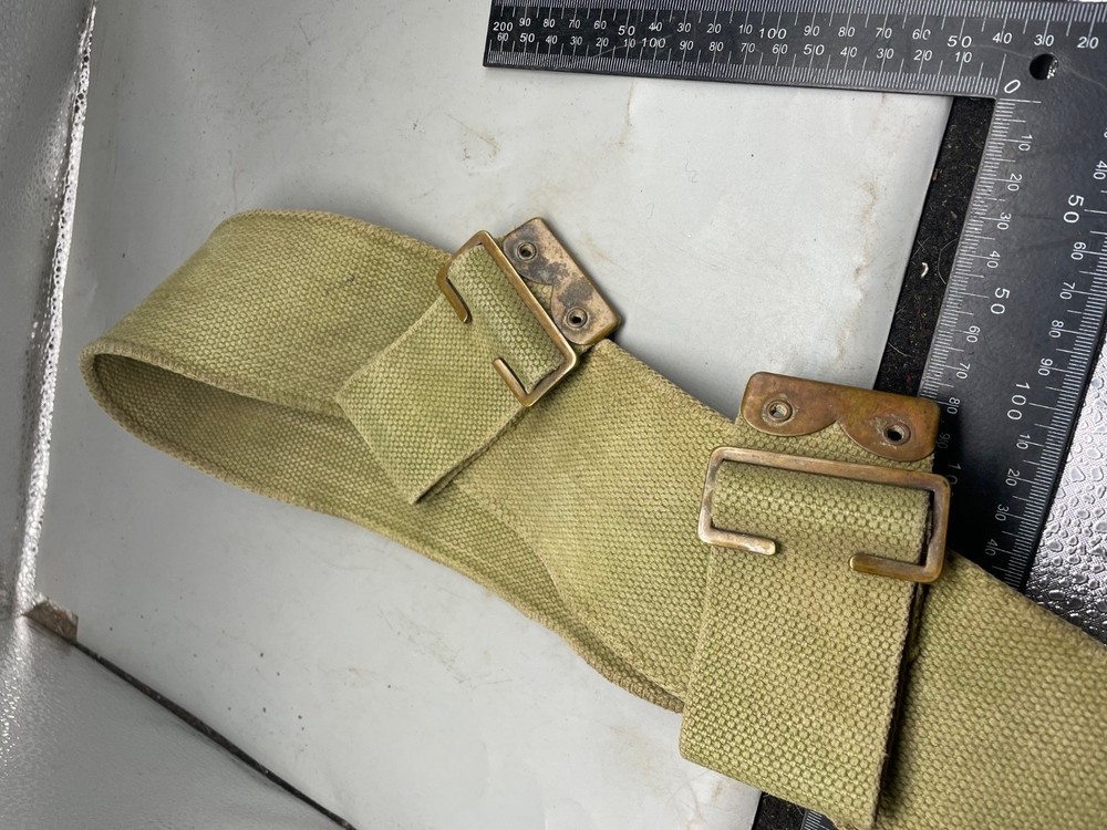 Original WW1 British Army 1908 Pattern Webbing Belt - Approx Size 42" Waist