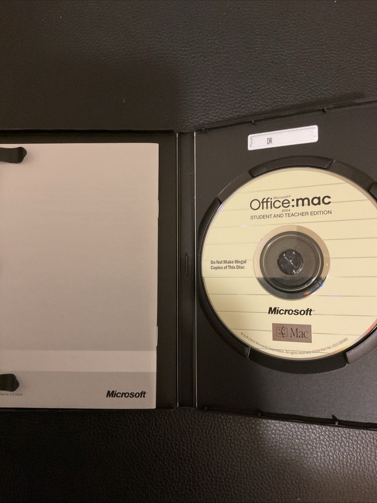 Microsoft Office Mac 2004 Student and Teacher Edition Software 3 keys w/ Manual
